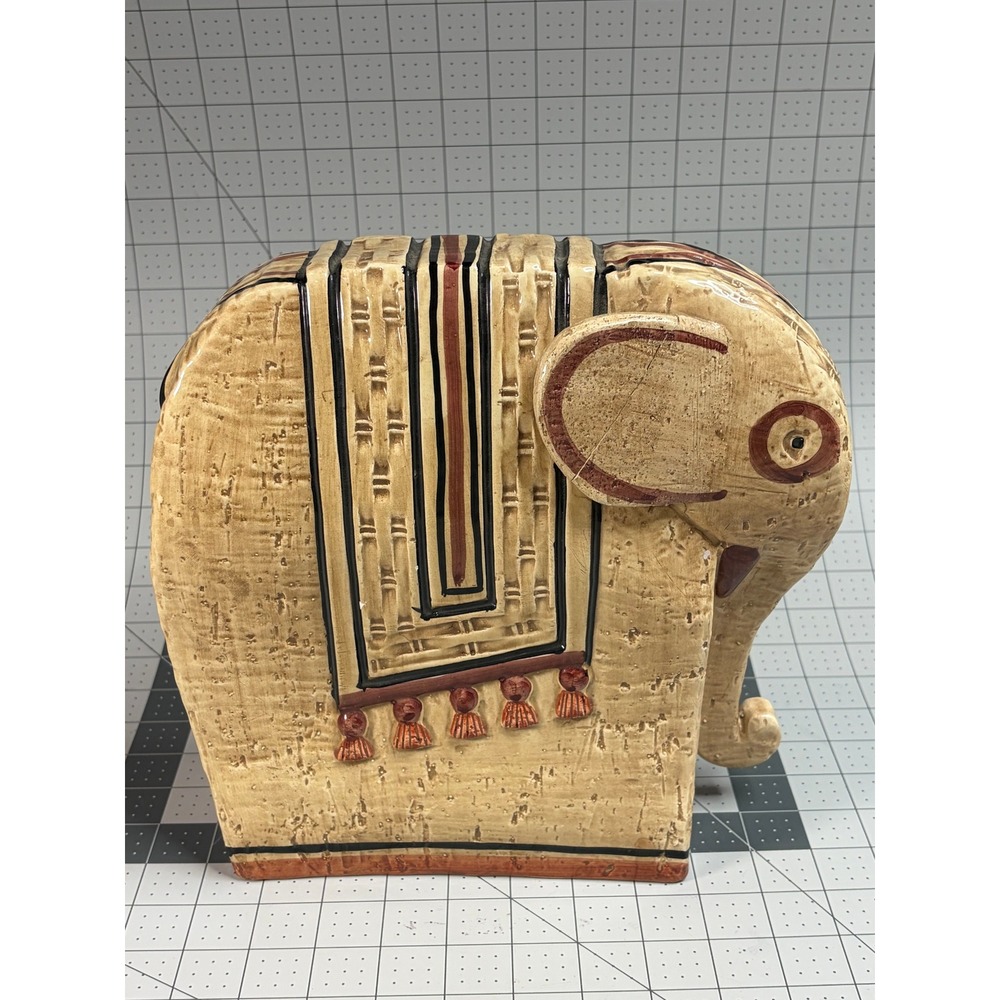 Rosenthal Netter Italy Ceramic Elephant Figurine Mid Century Aldo Londi Bitossi - Picture 3 of 9